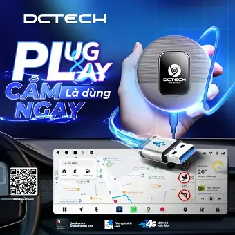 Bộ Android Box Ô Tô Interface AI DC B300 (Cấu Hình Siêu Khủng, Tích Hợp Bản Đồ & Kiki Voice)
