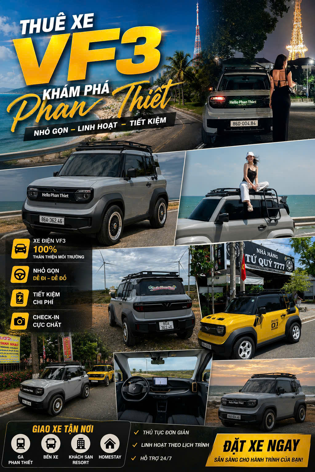Thuê xe VF3 khám phá Phan Thiết